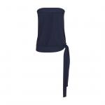 Топ SKIMS Cotton Jersey Tie Side Tube, темно-синий - фото