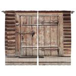 Штора twentyfour Rustikal (2 шт), 260 см, коричневый - фото