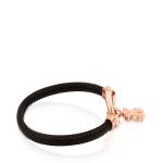 Браслет Tous Hold Medium Black IP Steel, розовое серебро/черный - фото 2