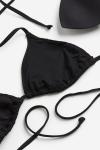 Лиф бикини H&M Padded Triangle, черный - фото 2