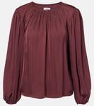 Атласная блузка Риона Velvet, Wildberry - фото