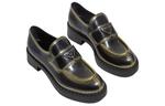 Кроссовки leather loafers 'black spray paint' Prada, черный - фото 2