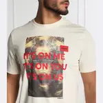 Футболка прямого кроя Dinseng Hugo, бежевый - фото 4