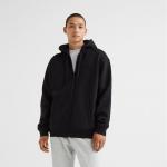 Худи H&M Relaxed Fit Hooded Jacket, черный - фото 3