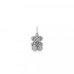 Подвеска Tous Small Texturized Bold Bear, белое золото - фото