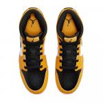 Кроссовки Nike Jordan 1 Mid, белый/желтый/черный - фото 4