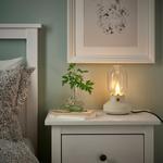 LUNNOM  ЛУННОМ Светодиодная лампа Е14 210 лм, диммируемая/лампа-свеча коричневый/прозрачное стекло IKEA - фото 3