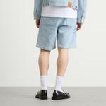 Свободные джинсовые шорты с монограммой Casablanca, синий - фото 3