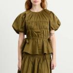 Блузка Хэдли Damson Madder, оливковый - фото 2