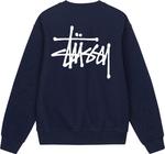 Толстовка Stussy Basic Crew 'Navy', синий - фото 3