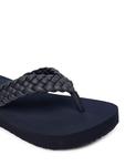 Шлепанцы Tommy Hilfiger Th Wedge Cornrow Beach Sandal FW0FW09037, темно-синий - фото 6