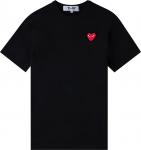 Футболка Comme des Garçons PLAY Mini Heart Logo Tee 'Black', черный - фото 2