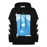 Толстовка Men's OFF-WHITE SS21 Mona Lisa Printing Black, черный - фото