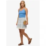 Юбка Superdry Printed Lace Trim short skirt, бежевый - фото 3