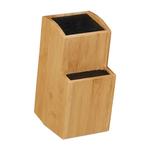 Двухъярусная подставка для ножей Relaxdays из бамбука - фото 10