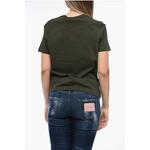 Футболка с потертостями и логотипом Dsquared2, Army - фото 2