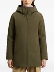 Пальто на молнии с капюшоном WOOLRICH, зеленый - фото 3