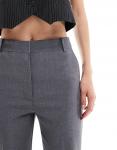 Узкие прямые брюки серого цвета ASOS - фото 4
