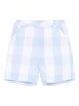 Клетчатые шорты Patachou, синий - фото