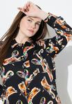 Блуза Ulla Popken COUNTRY PRINT LONG SLEEVE, Orange Red/Orange - фото 3