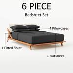 Комплект постельного белья 1000 Aborn, черный - фото 4