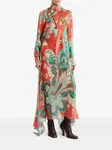 Платье с драпировкой и принтом пейсли ETRO, красный - фото 2