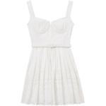 Мини-платье Broderie Anglaise для автопортрета Self-portrait, белый - фото