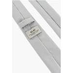 Галстук из шелкового атласа Corneliani, серый - фото 2