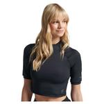 Футболка Superdry Run 3/4 Tight Crop, черный - фото