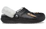 Тапочки disco classic lined disco glitter clogs 'black white' Crocs, черный - фото 3