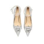 Ainer-cat Ainer cat Slim Heel High Heels 8cm Women's Silver - фото 6