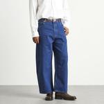 Джинсовые брюки объёмного кроя Studio Nicholson, индиго - фото 2