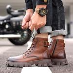 Мужские ботинки Martin коричневые, черные Romon - фото 8