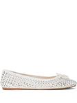 Балетки, украшенные стразами TWINSET, белый - фото