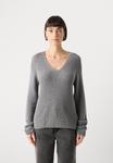 Джемпер Marc O'Polo LONGSLEEVE V NECK, Grey Granite Melange/Anthracite - фото 3
