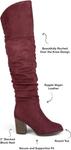 Ботинки Journee Collection womens Kaison, Extra Wide Calf Wine - фото 2