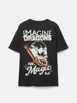 Рубашка Pull&Bear IMAGINE DRAGONS, антрацит - фото 2