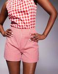 Эксклюзивные шорты Kaiia в красную клетку - фото 2