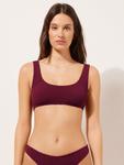 Топ бикини-бралетт CALZEDONIA CRINKLE WAVES, бордовый - фото 2