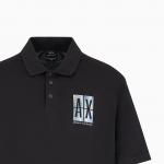 Футболка поло SS24 мужская ARMANI EXCHANGE, черный - фото 7