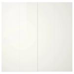 Пара раздвижных дверей HASVIK IKEA, 200x236 см, цвет high-gloss white - фото