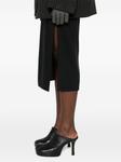 Шерстяная юбка с разрезом Gauchère, черный - фото 5