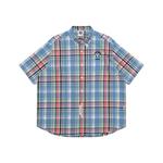 Фланелевая рубашка в клетку от A Bathing APE Aape, синий - фото 4