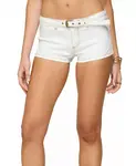 Женские джинсовые шорты Ciel Low Rise Micro Edikted, белый - фото