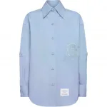 THOM BROWNE Рубашка Women's Blue Lapel - фото