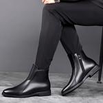 Черные короткие берцы Romon для мужчин - фото 6