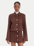 Рубашка boxy fit Lorenzo 59668TB1 Bardot, коричневый - фото