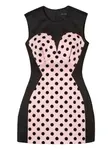 Платье в горох MARC JACOBS, черный - фото