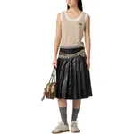 Топ с нашивкой логотипа MIU MIU, хаки - фото 6