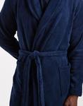 Пушистый халат Brave Soul темно-синего цвета - фото 4